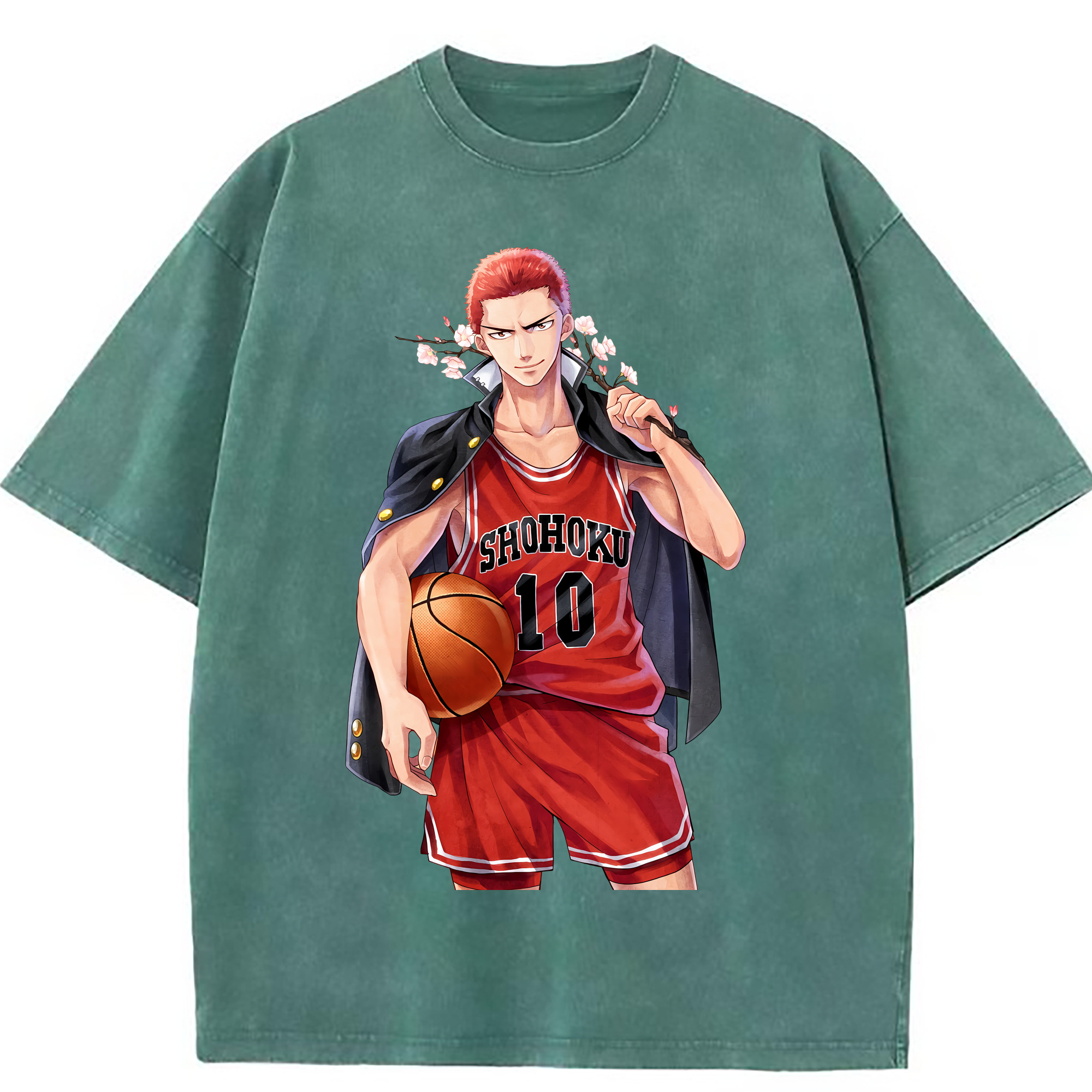 （画像用） SLAM DUNK／スラムダンク 綿100% ヴィンテージ風 半袖Tシャツ（フロントプリント）